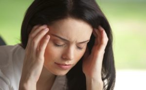 Woman frustrated from thinking