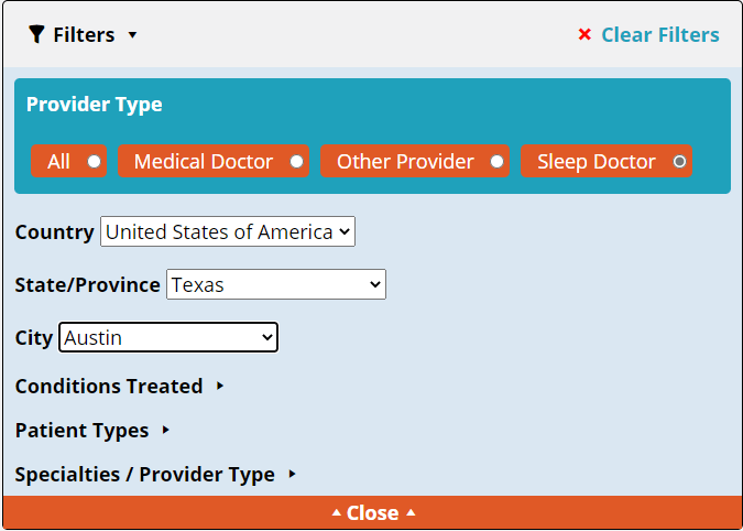 Location filters