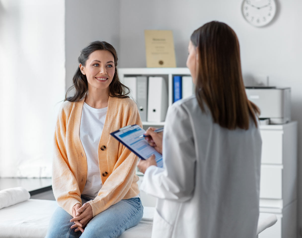 doctor talking to patient