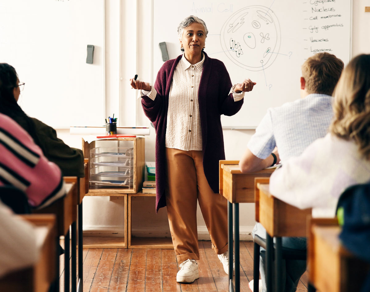 teacher in classroom